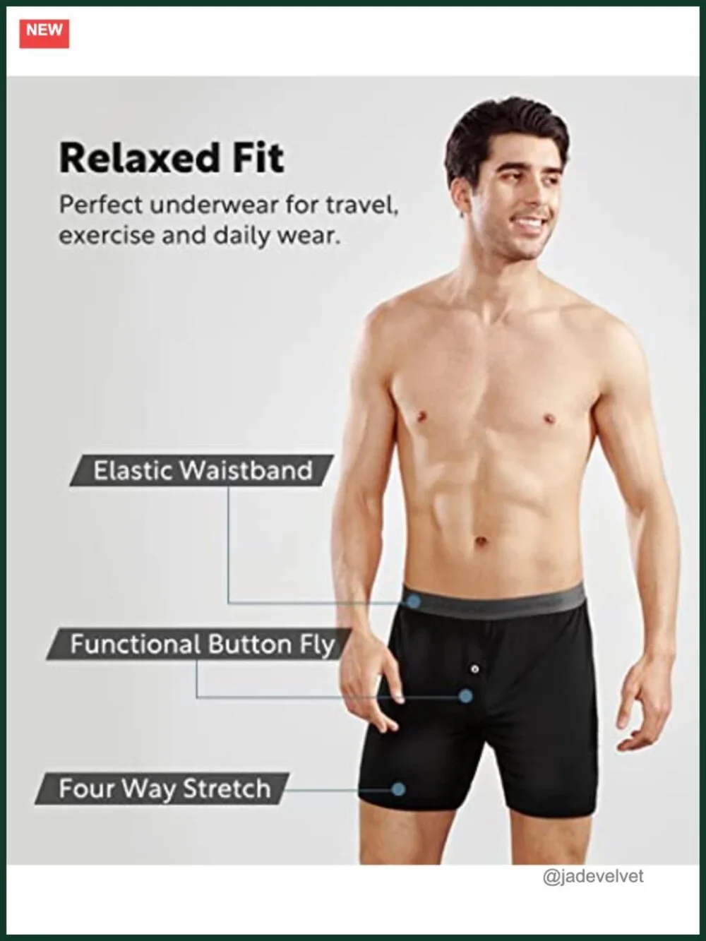 Men's Rayon Made from Bamboo Boxers, Breathable Relaxed Fit 3-Pack